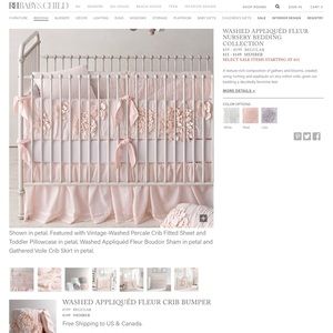 Restoration hardware appliqued fleur bedding.